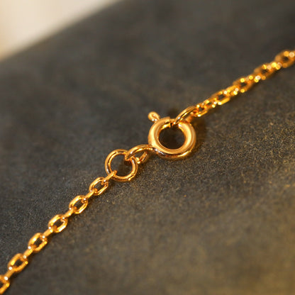 [LunaMar]SUN PEDANT ROSE GOLD 1 DIAMOND NECKLACE