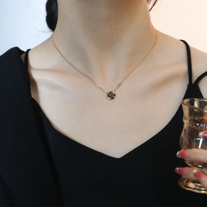 [LunaMar]SUN PEDANT ROSE GOLD 1 DIAMOND NECKLACE