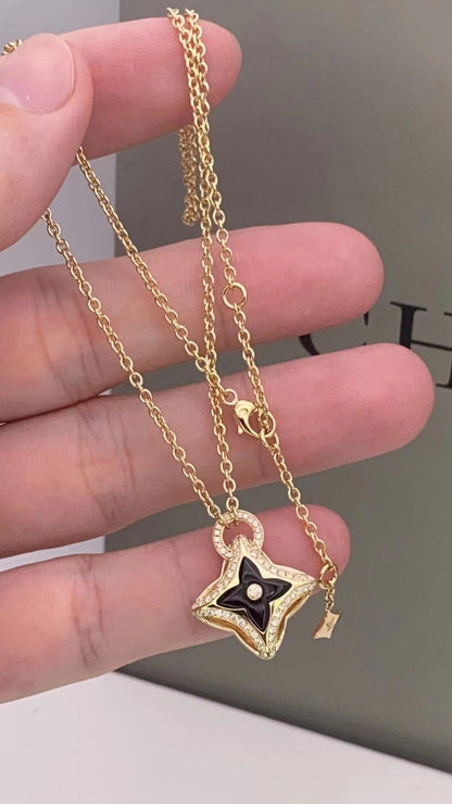 [LunaMar]STAR PEDANT ROSE GOLD DIAMOND NECKLACE