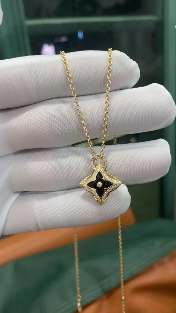 [LunaMar]STAR PEDANT ROSE GOLD DIAMOND NECKLACE