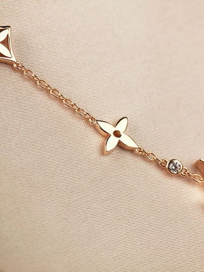 [LunaMar]STAR AND SUN 7 MOTIFS GOLD BRACELET