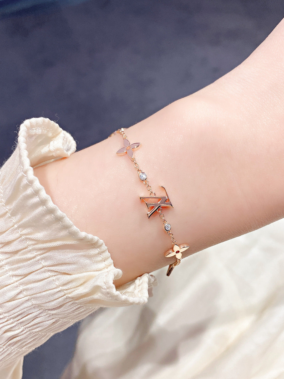 [LunaMar]STAR AND SUN 7 MOTIFS GOLD BRACELET