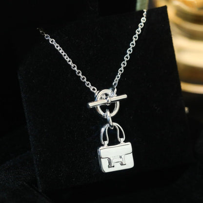 [LunaMar]POP H PEDANT SILVER NECKLACE