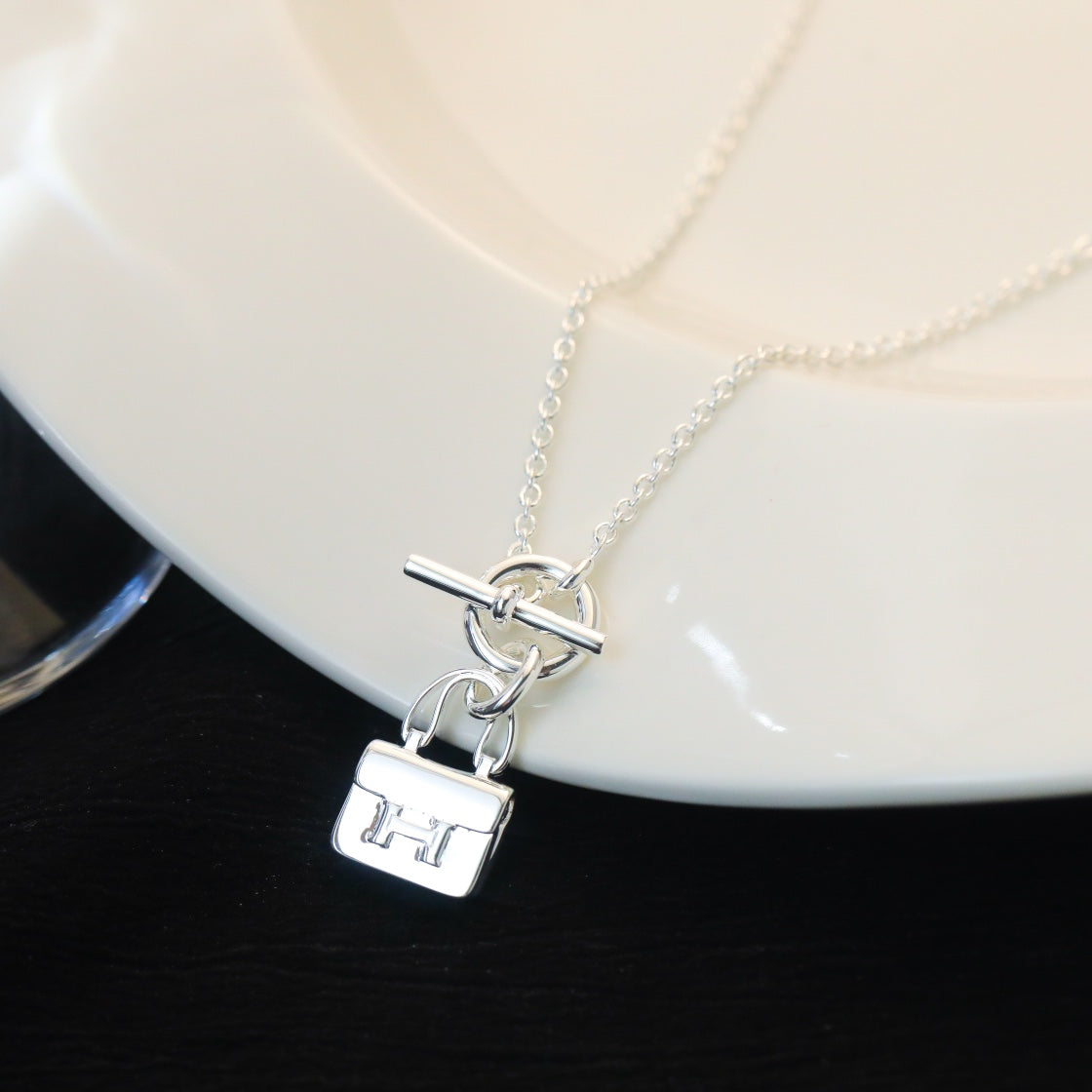 [LunaMar]POP H PEDANT SILVER NECKLACE
