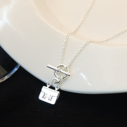 [LunaMar]POP H PEDANT SILVER NECKLACE