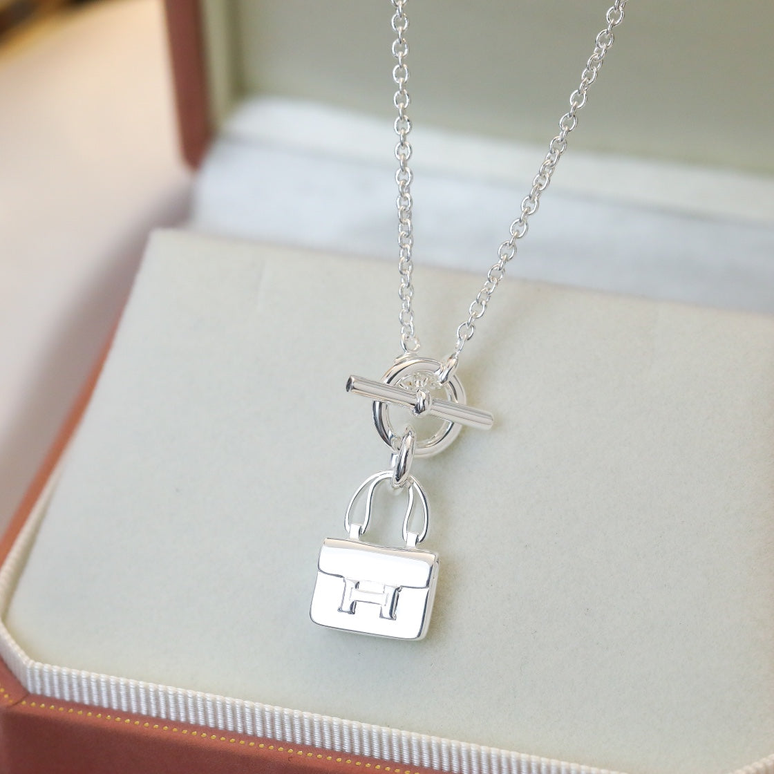 [LunaMar]POP H PEDANT SILVER NECKLACE
