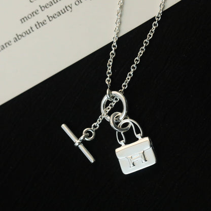 [LunaMar]POP H PEDANT SILVER NECKLACE