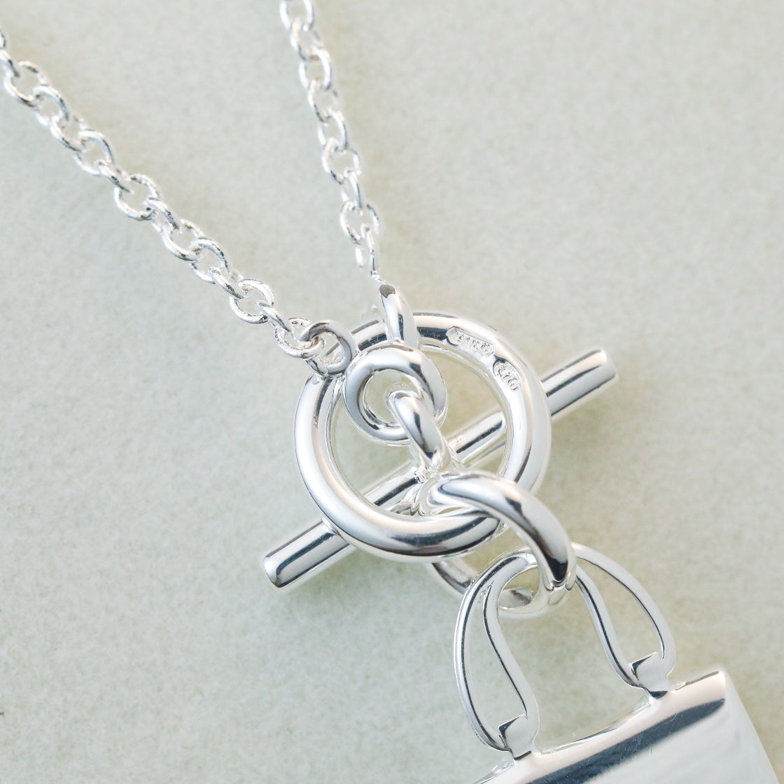 [LunaMar]POP H PEDANT SILVER NECKLACE