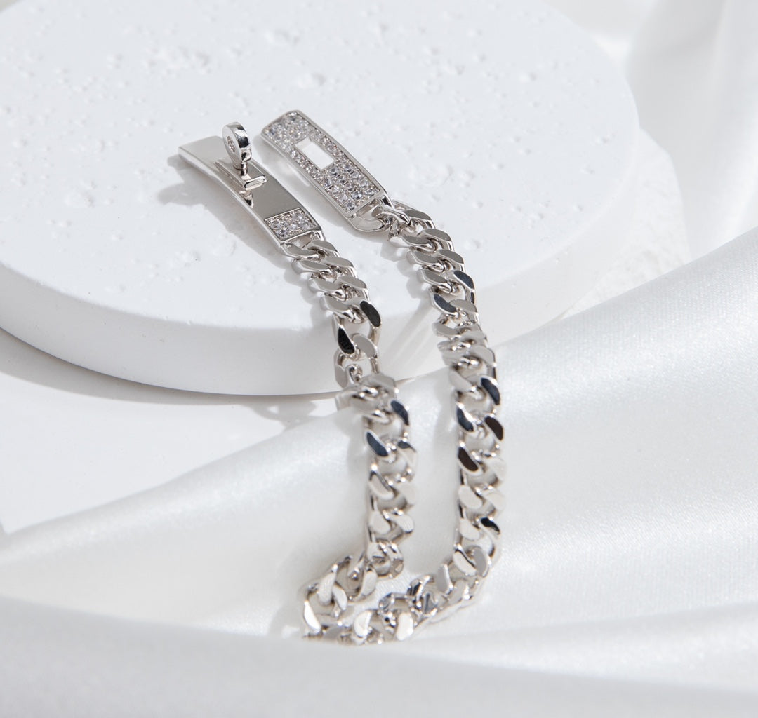 [LunaMar]KELLY CHAIN SILVER DIAMOND BRACELET