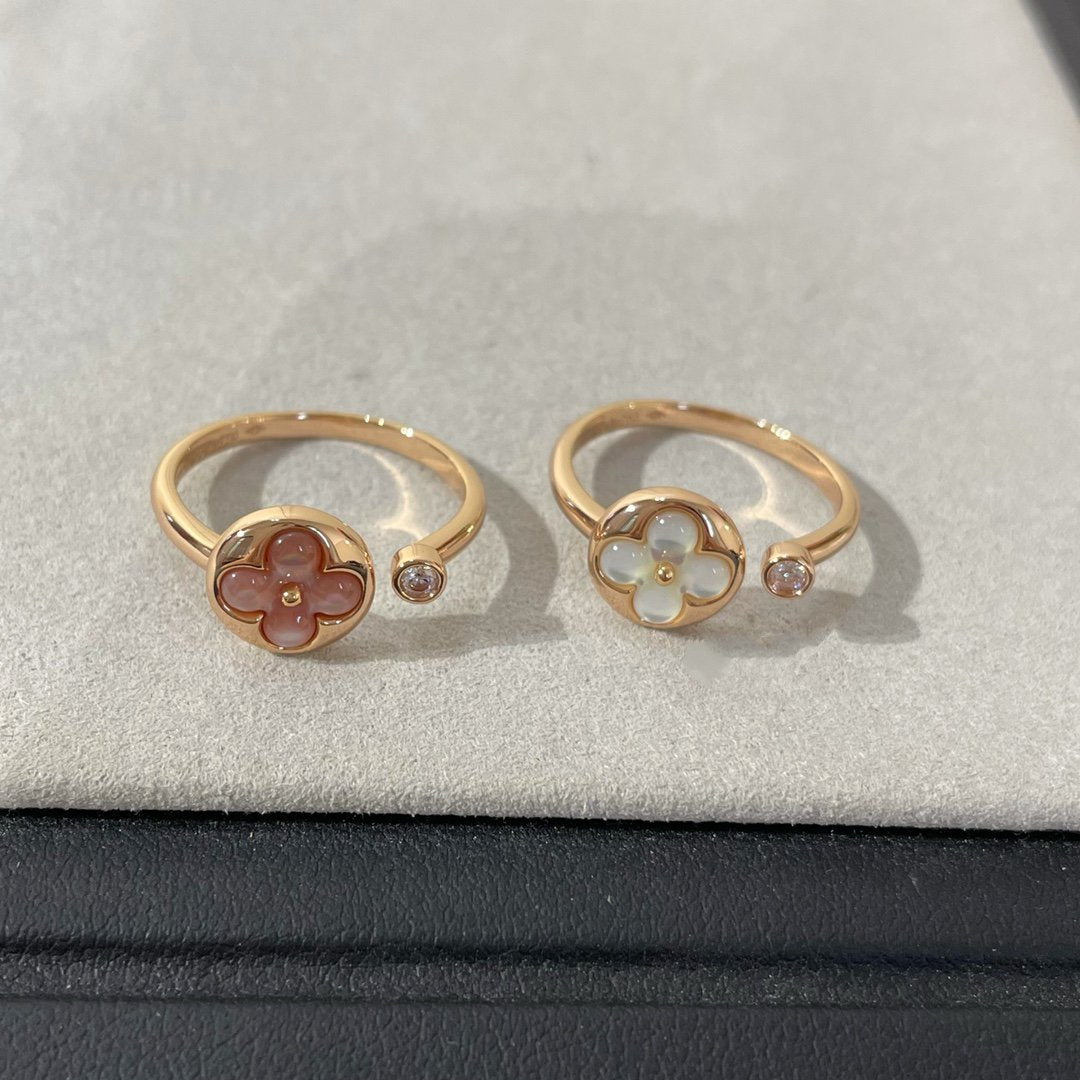 [LunaMar]SUN 1 DIAMOND PINK MOP RING