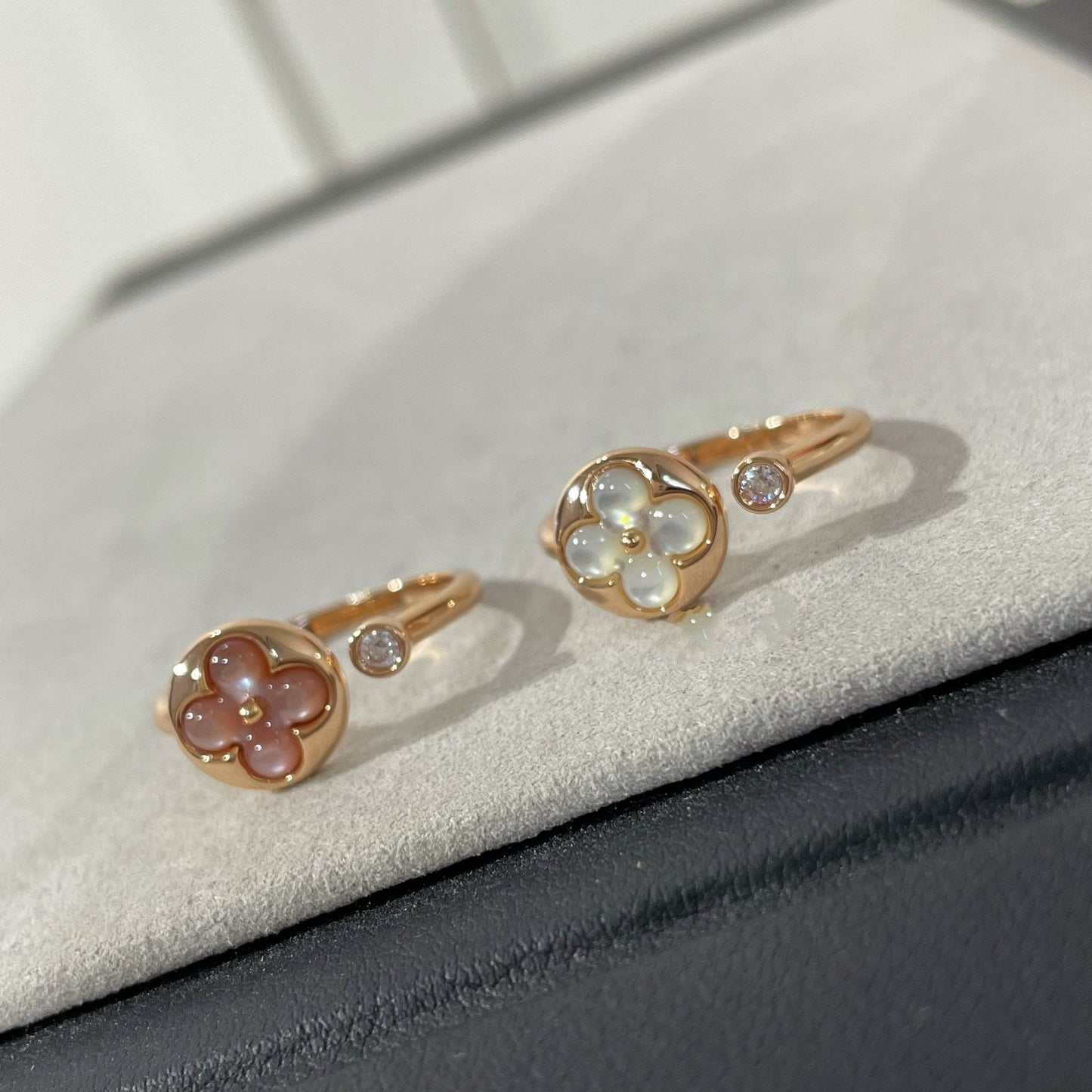 [LunaMar]SUN 1 DIAMOND PINK MOP RING