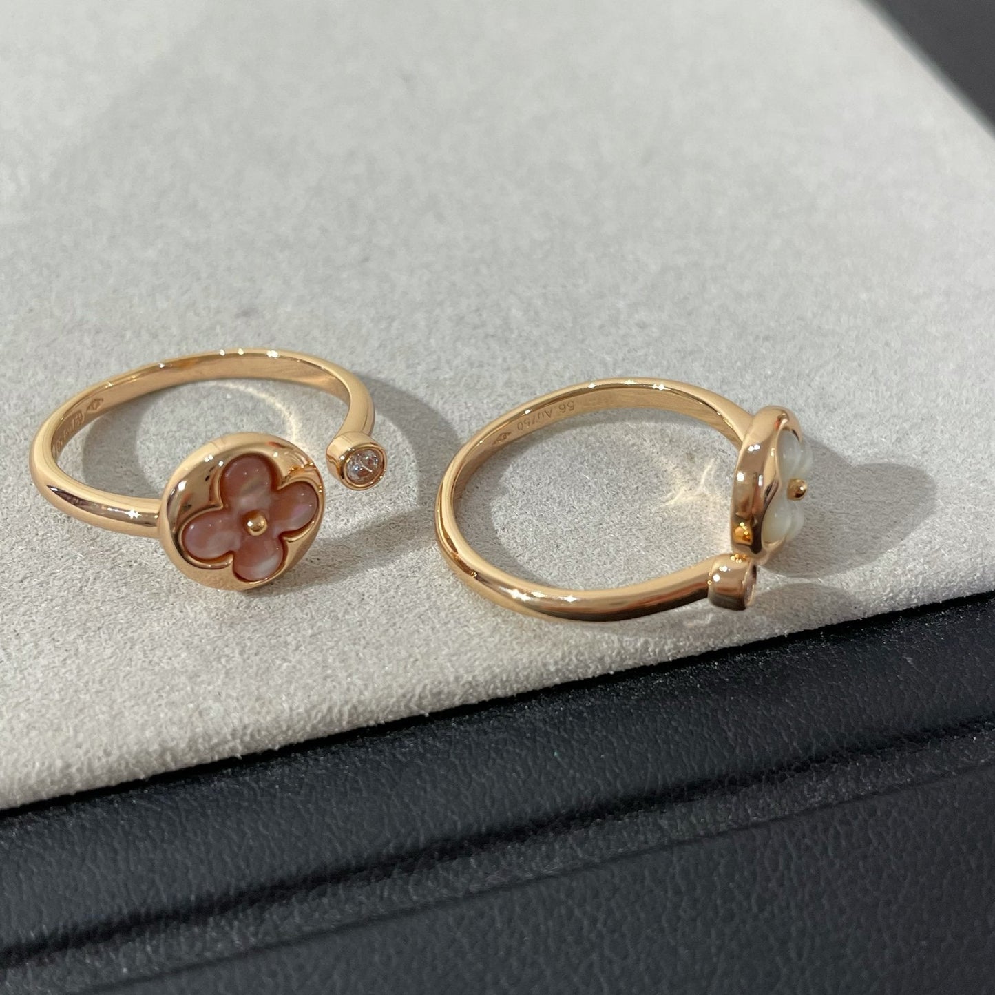 [LunaMar]SUN 1 DIAMOND PINK MOP RING