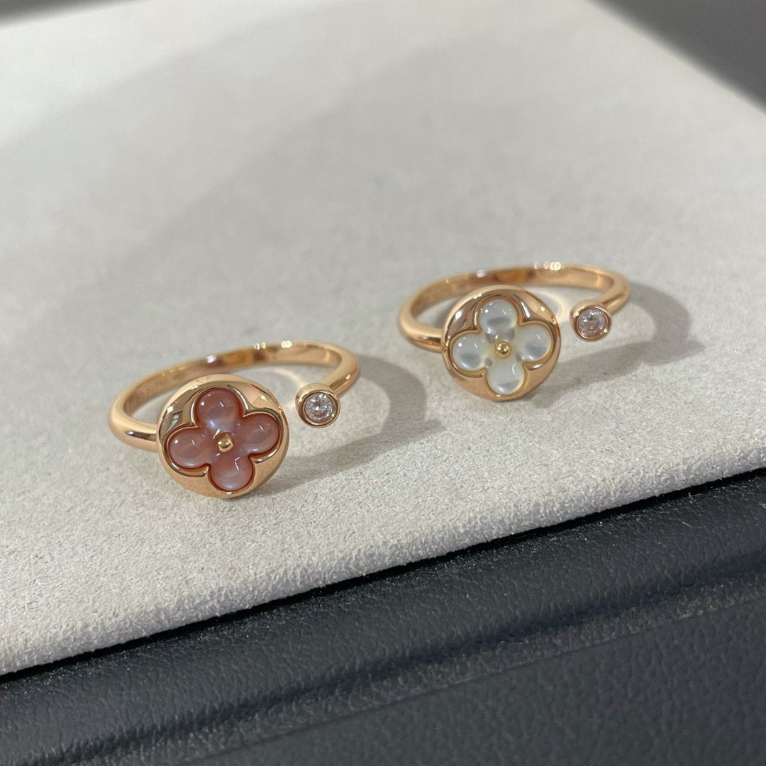 [LunaMar]SUN 1 DIAMOND PINK MOP RING