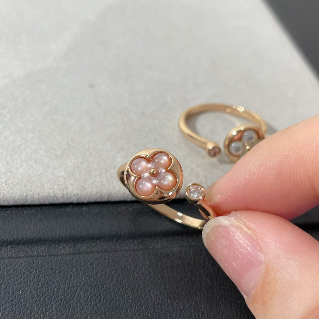 [LunaMar]SUN 1 DIAMOND PINK MOP RING
