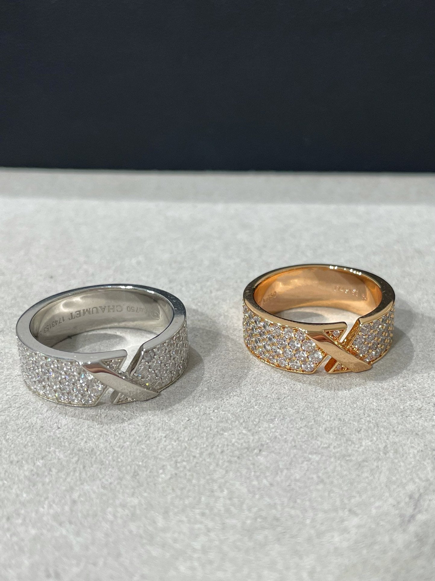 [LunaMar]LIENS EVIDENCE  DIAMOND PAVED RING