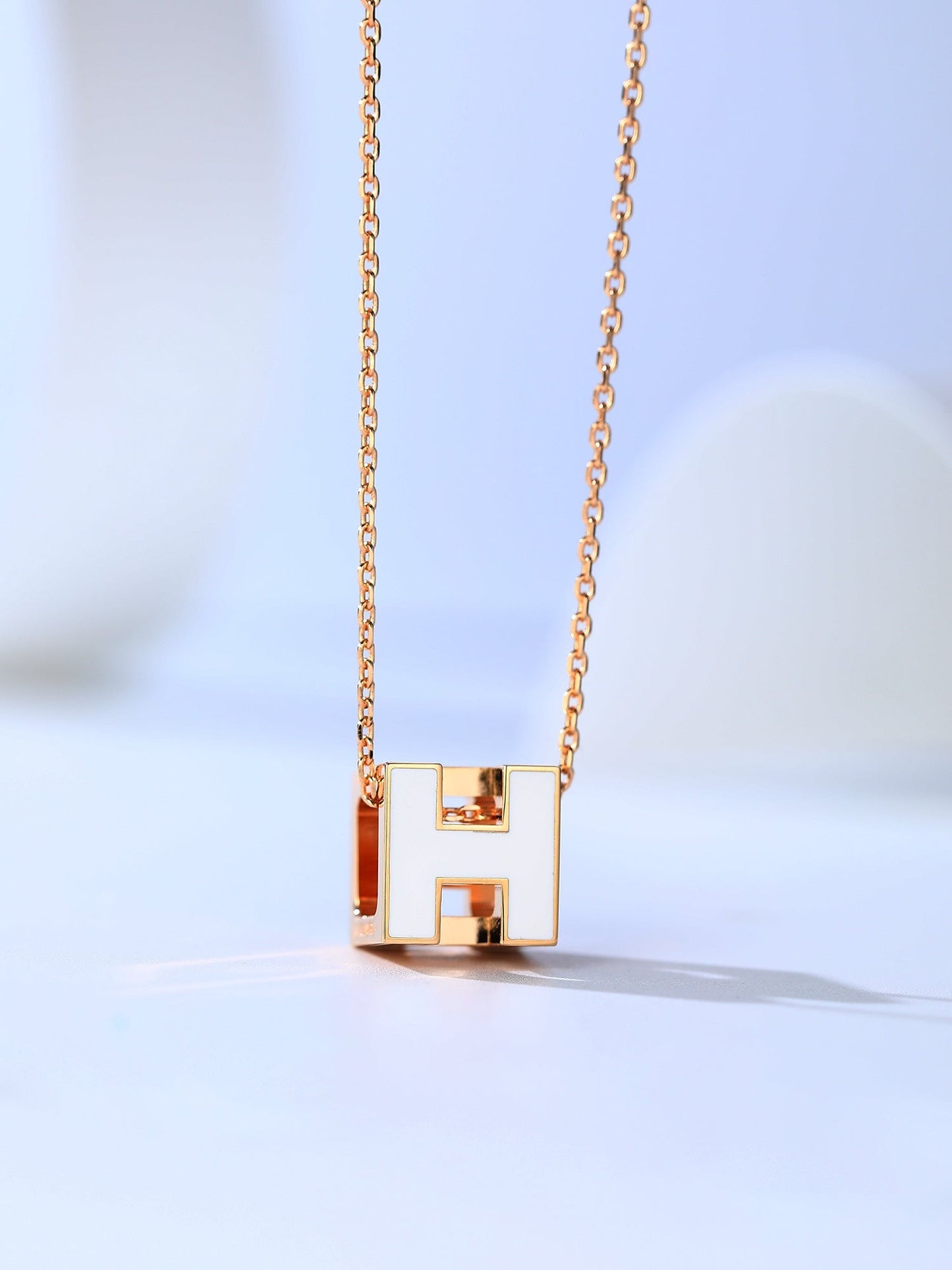 [LunaMar]H CAGE ROSE GOLD NECKLACE