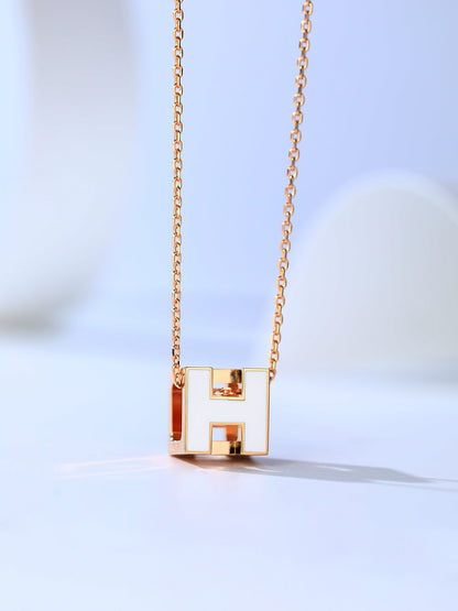 [LunaMar]H CAGE ROSE GOLD NECKLACE