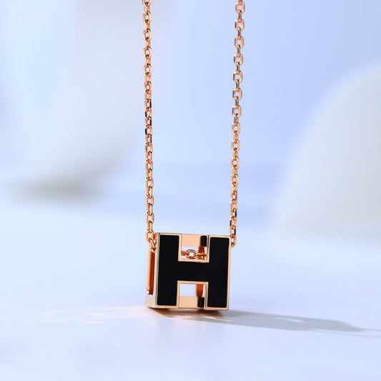 [LunaMar]H CAGE ROSE GOLD NECKLACE