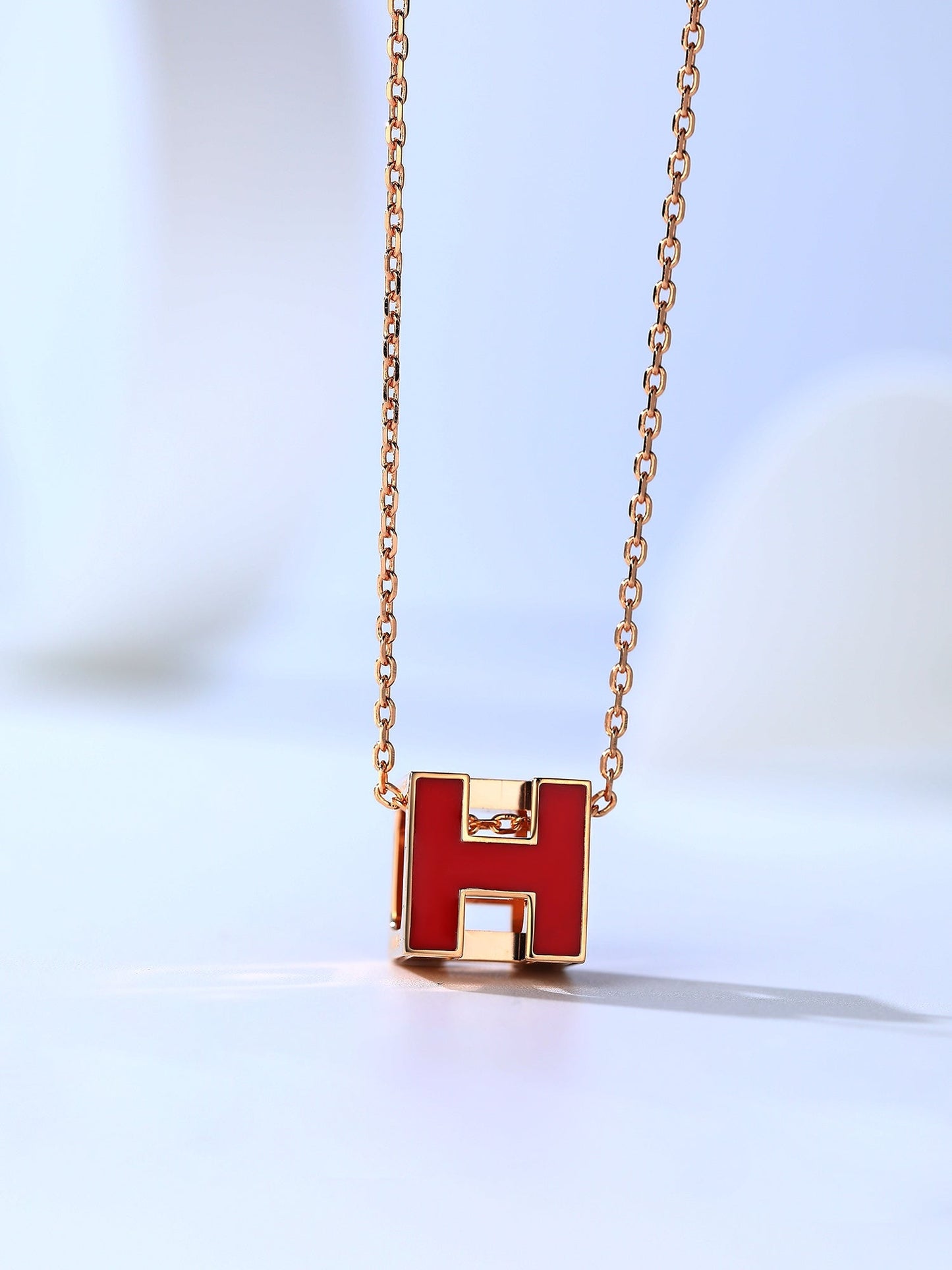 [LunaMar]H CAGE ROSE GOLD NECKLACE
