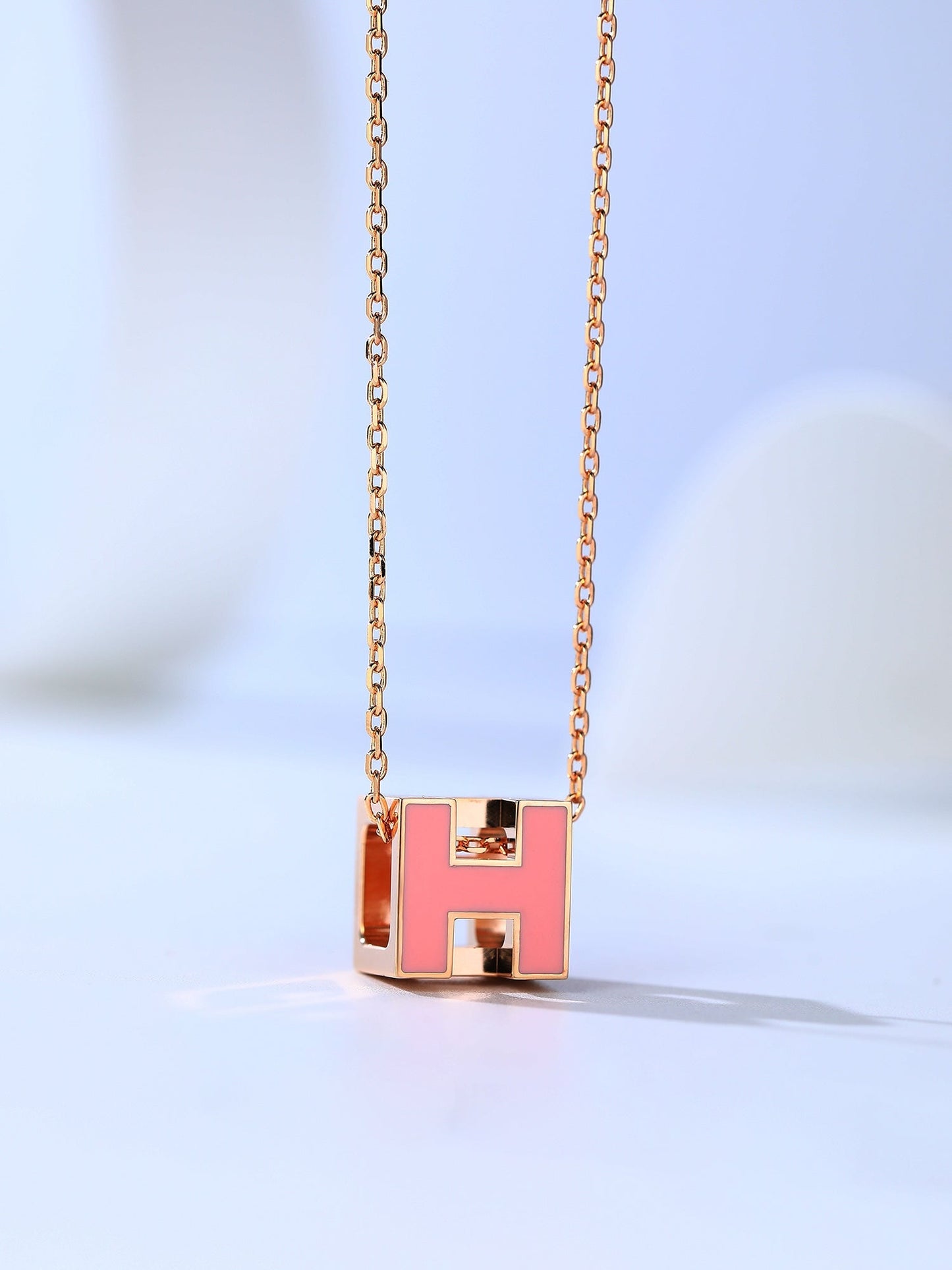 [LunaMar]H CAGE ROSE GOLD NECKLACE