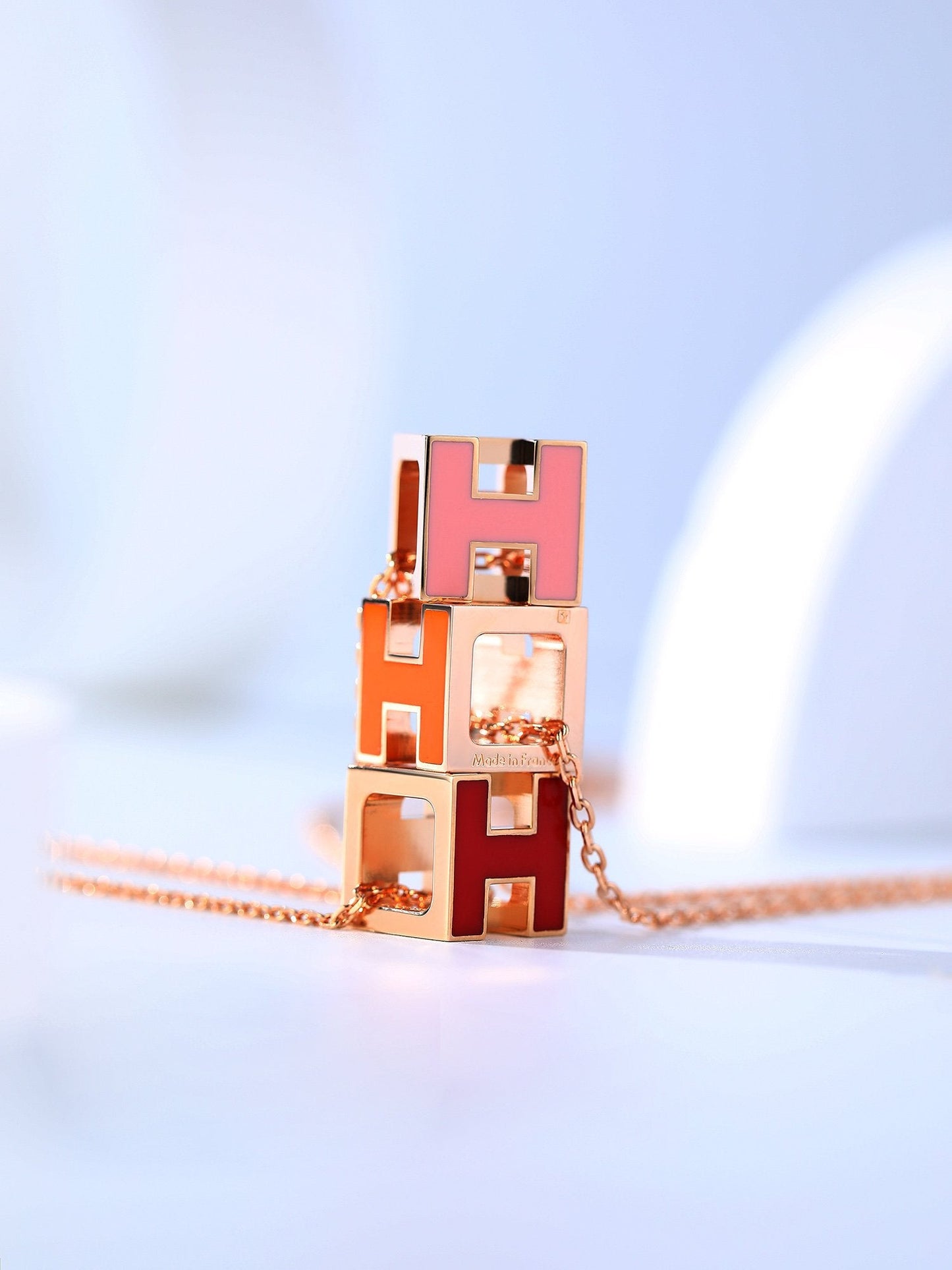 [LunaMar]H CAGE ROSE GOLD NECKLACE
