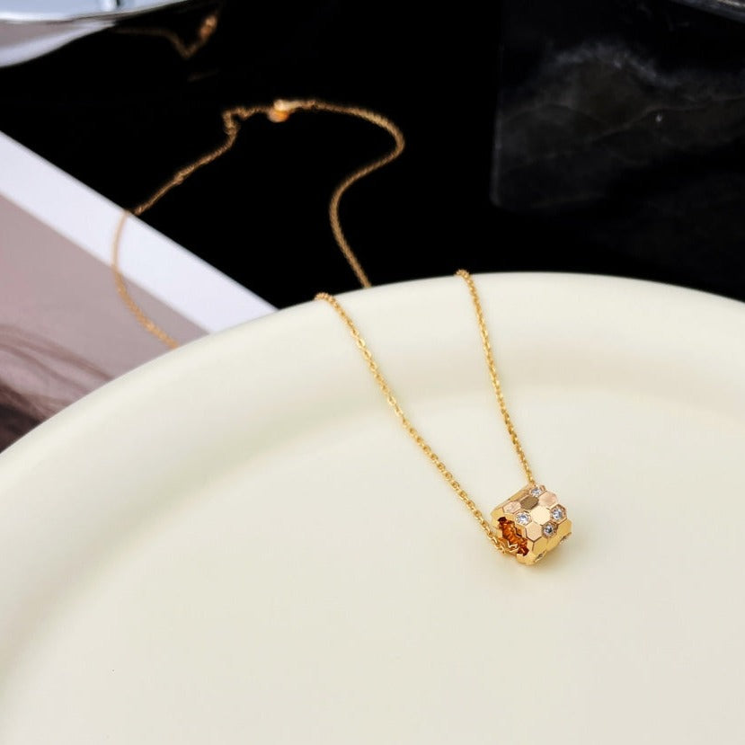[LunaMar]BEE MINI PEDANT DIAMOND NECKLACE