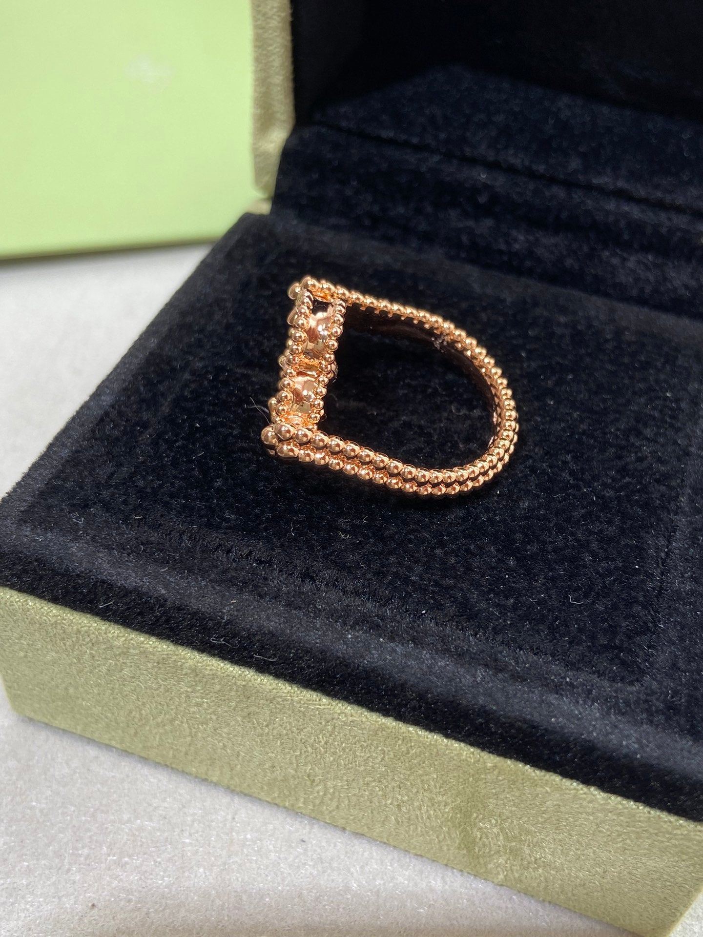 [LunaMar]LUCKY CLOVER GOLD REVERSIBLE RING