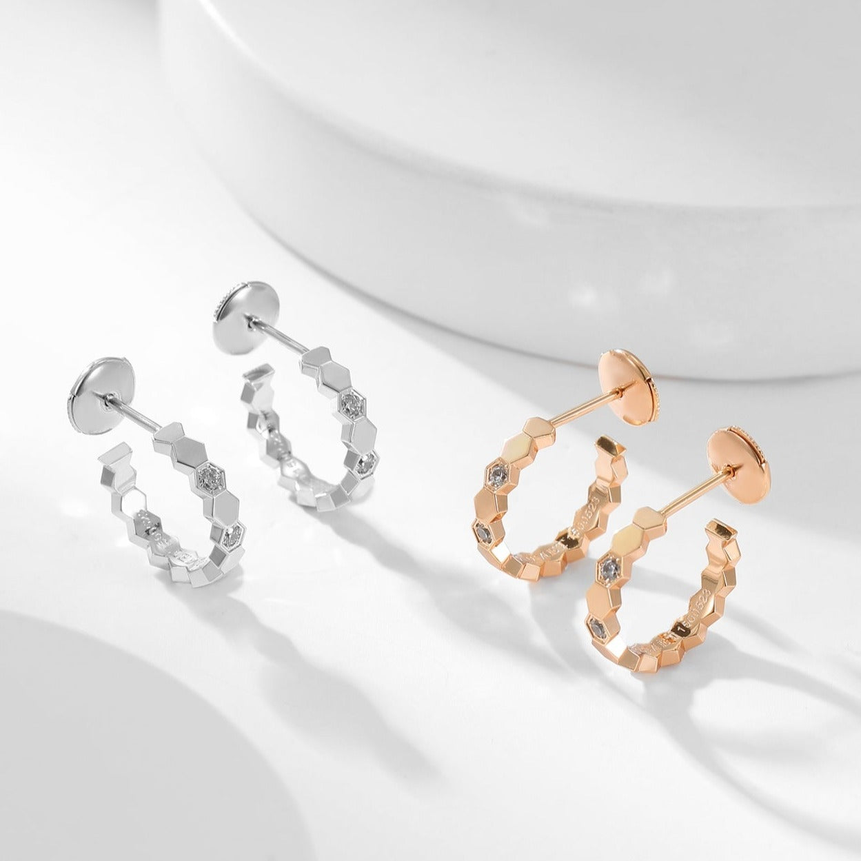 [LunaMar]BEE LOVE DIAMOND HOOP EARRINGS