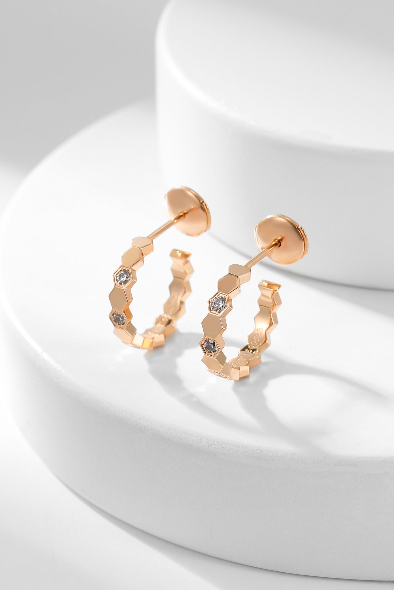 [LunaMar]BEE LOVE DIAMOND HOOP EARRINGS