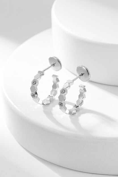 [LunaMar]BEE LOVE DIAMOND HOOP EARRINGS