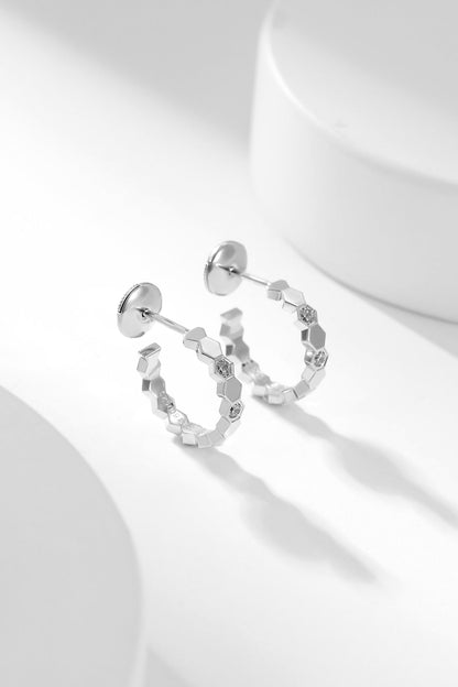 [LunaMar]BEE LOVE DIAMOND HOOP EARRINGS