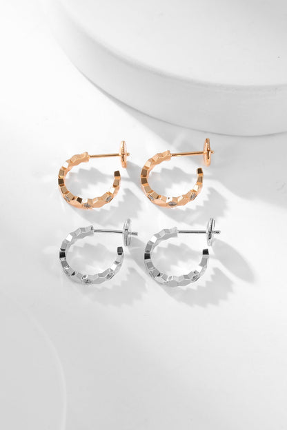 [LunaMar]BEE LOVE DIAMOND HOOP EARRINGS