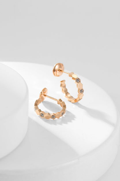 [LunaMar]BEE LOVE DIAMOND HOOP EARRINGS