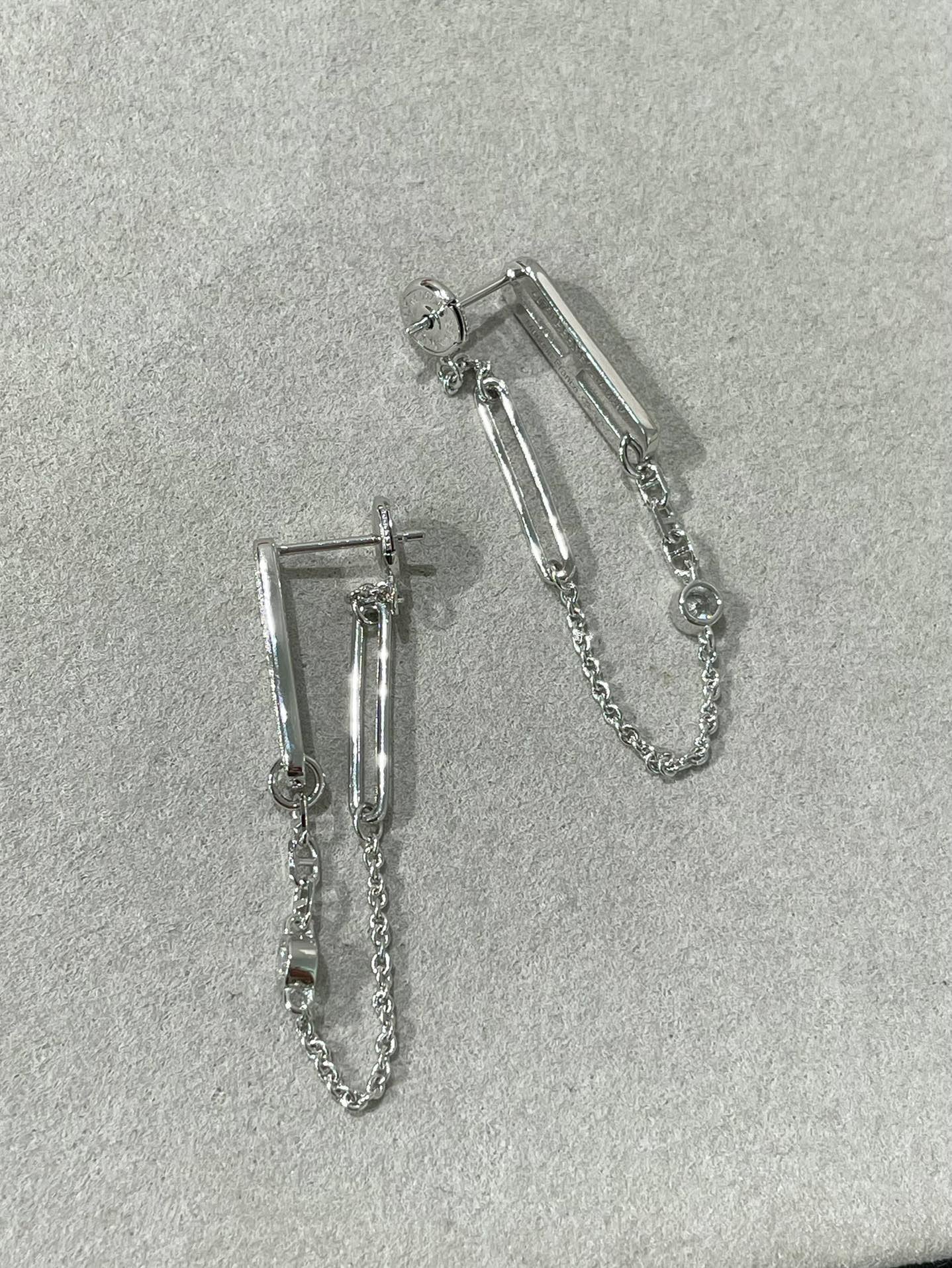 [LunaMar]CHAINE CHAOS DIAMOND DROP EARRINGS