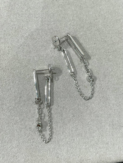 [LunaMar]CHAINE CHAOS DIAMOND DROP EARRINGS