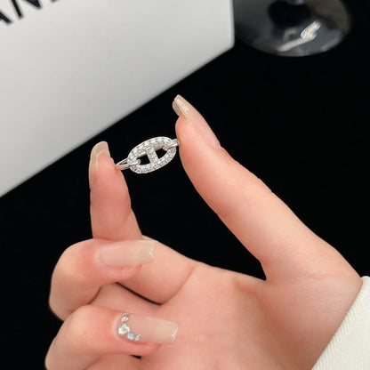 [LunaMar]RONDE SMALL SILVER DIAMOND RING