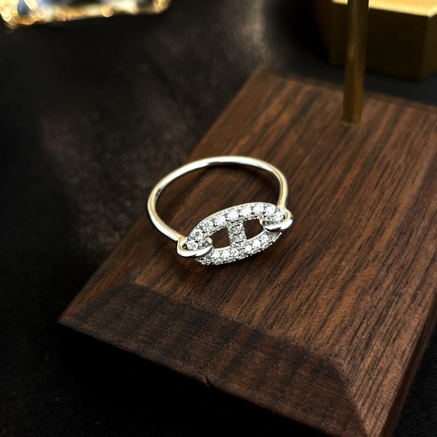 [LunaMar]RONDE SMALL SILVER DIAMOND RING