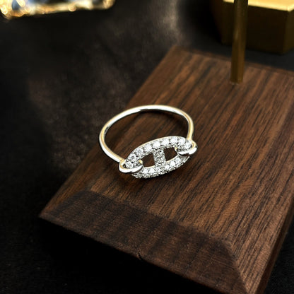 [LunaMar]RONDE SMALL SILVER DIAMOND RING