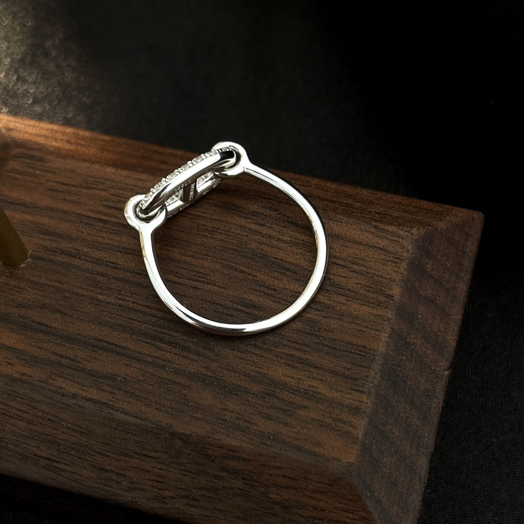 [LunaMar]RONDE SMALL SILVER DIAMOND RING
