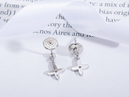 [LunaMar]VIDYLLE SILVER DIAMOND MINI DROP EARRINGS