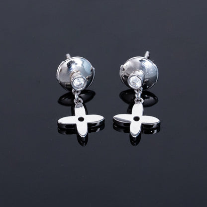 [LunaMar]VIDYLLE SILVER DIAMOND MINI DROP EARRINGS