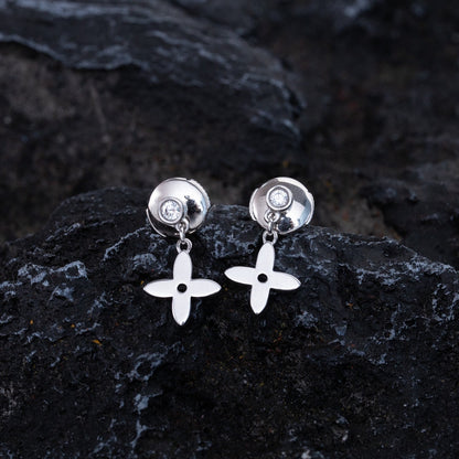 [LunaMar]VIDYLLE SILVER DIAMOND MINI DROP EARRINGS