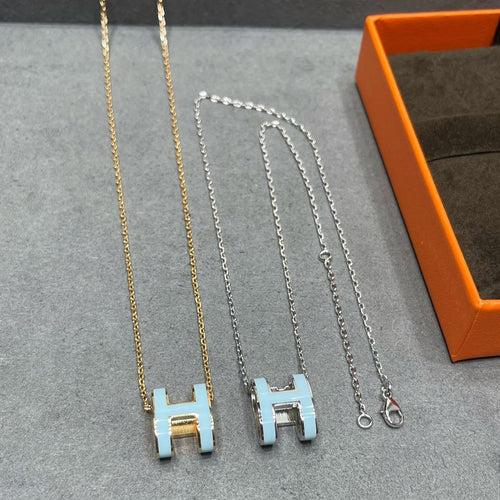 [LunaMar]POP H SKY BLUE NECKLACE