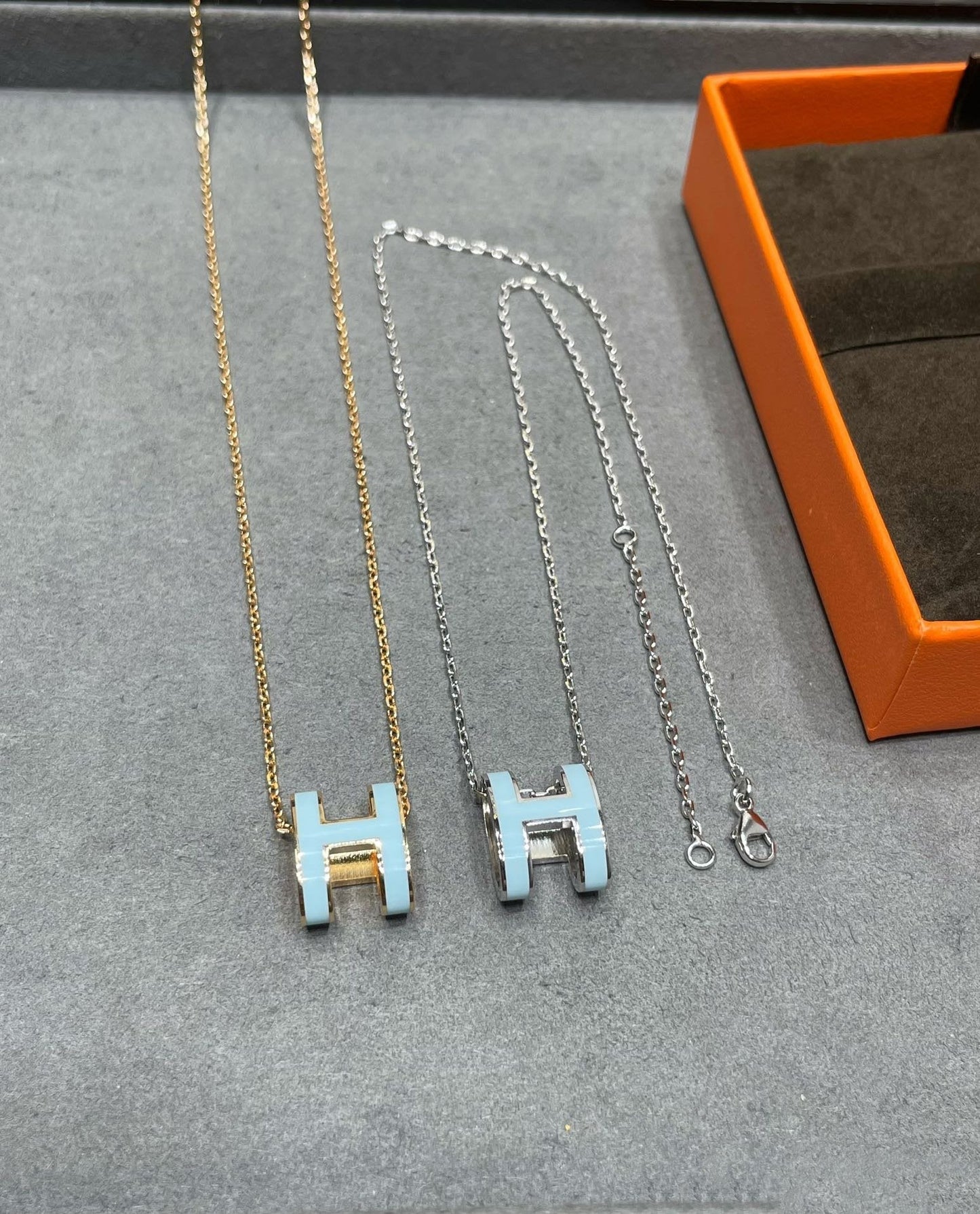 [LunaMar]POP H SKY BLUE NECKLACE