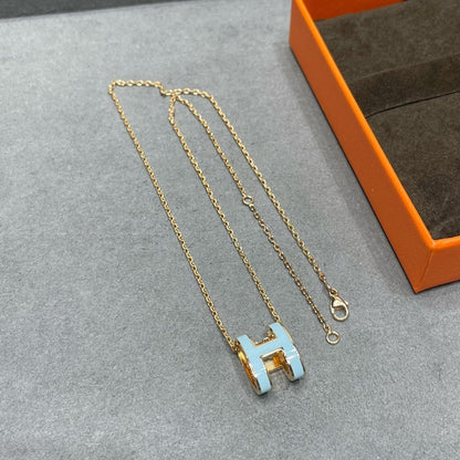 [LunaMar]POP H SKY BLUE NECKLACE