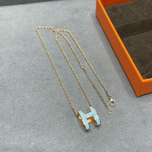[LunaMar]POP H SKY BLUE NECKLACE