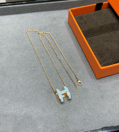 [LunaMar]POP H SKY BLUE NECKLACE