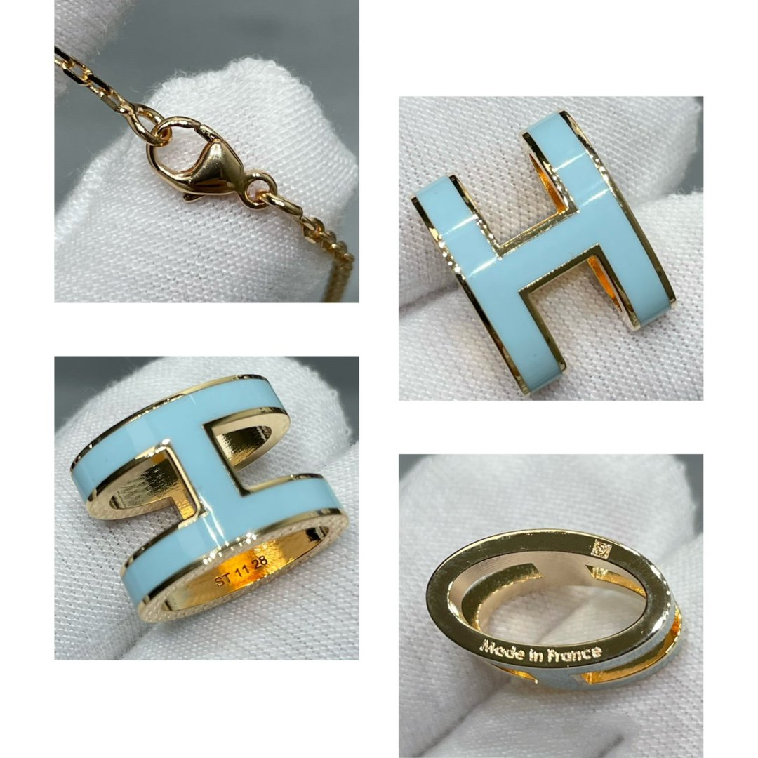 [LunaMar]POP H SKY BLUE NECKLACE