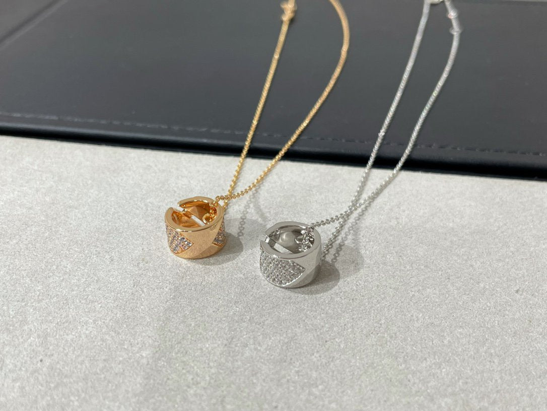 [LunaMar]LIENS EVIDENCE DIAMOND PAVED NECKLACE