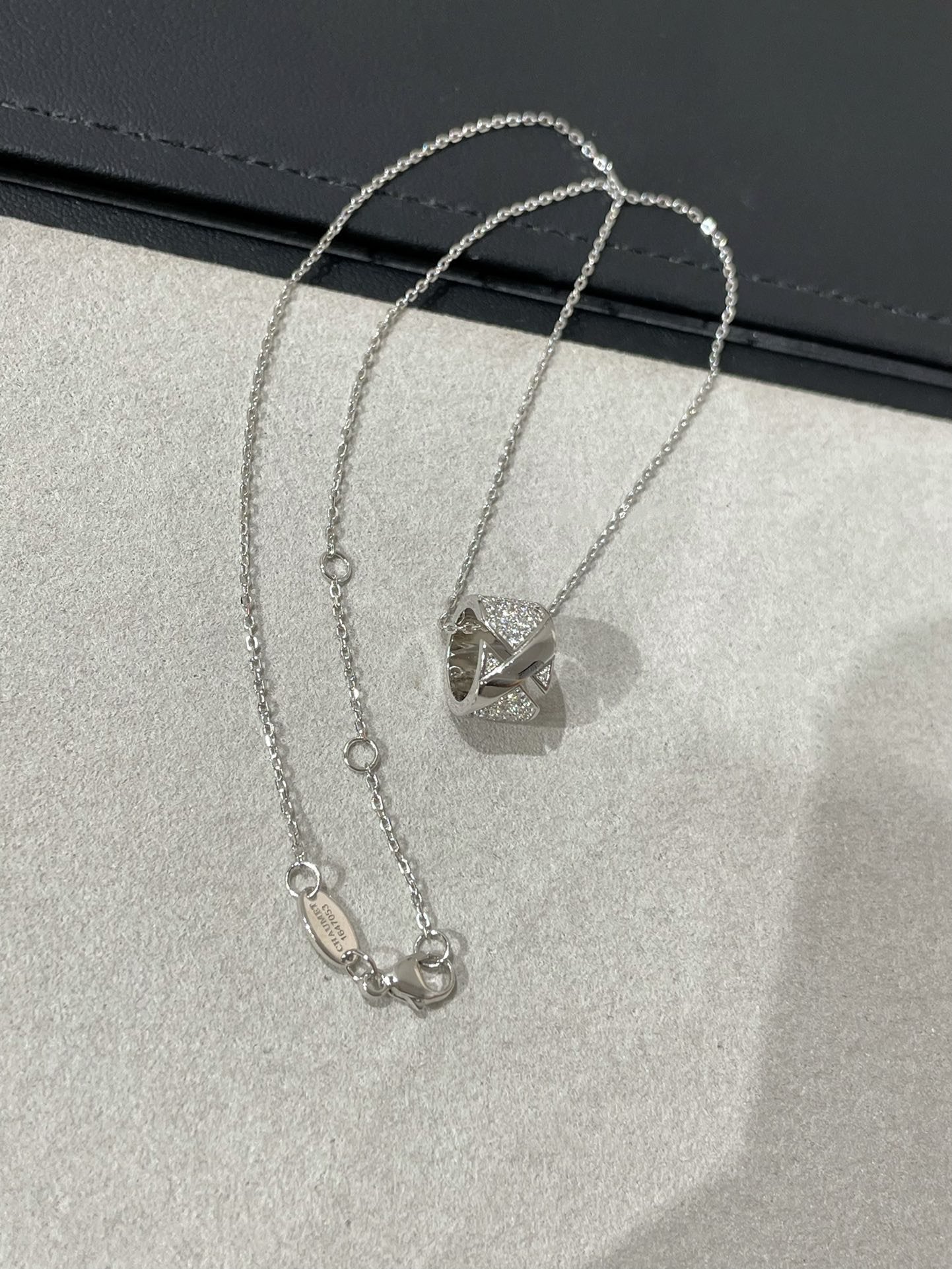 [LunaMar]LIENS EVIDENCE DIAMOND PAVED NECKLACE
